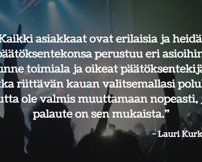 Mitä jälkiviisas myyntijohtaja olisi sanonut Saara Aallolle?