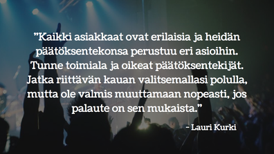 Mitä jälkiviisas myyntijohtaja olisi sanonut Saara Aallolle?