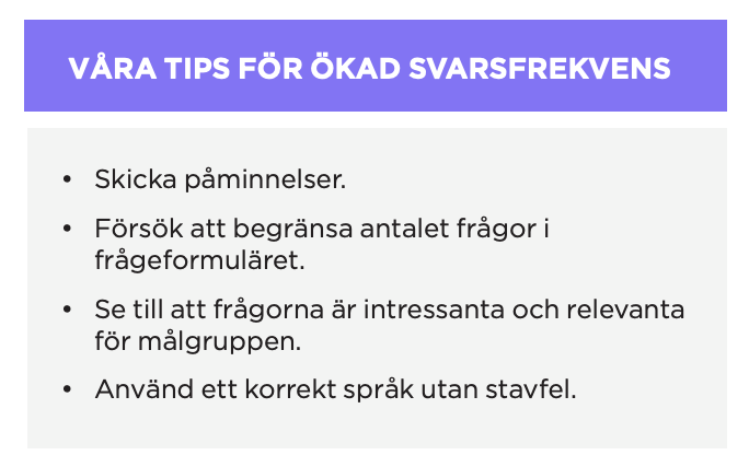 Framgång med undersökning